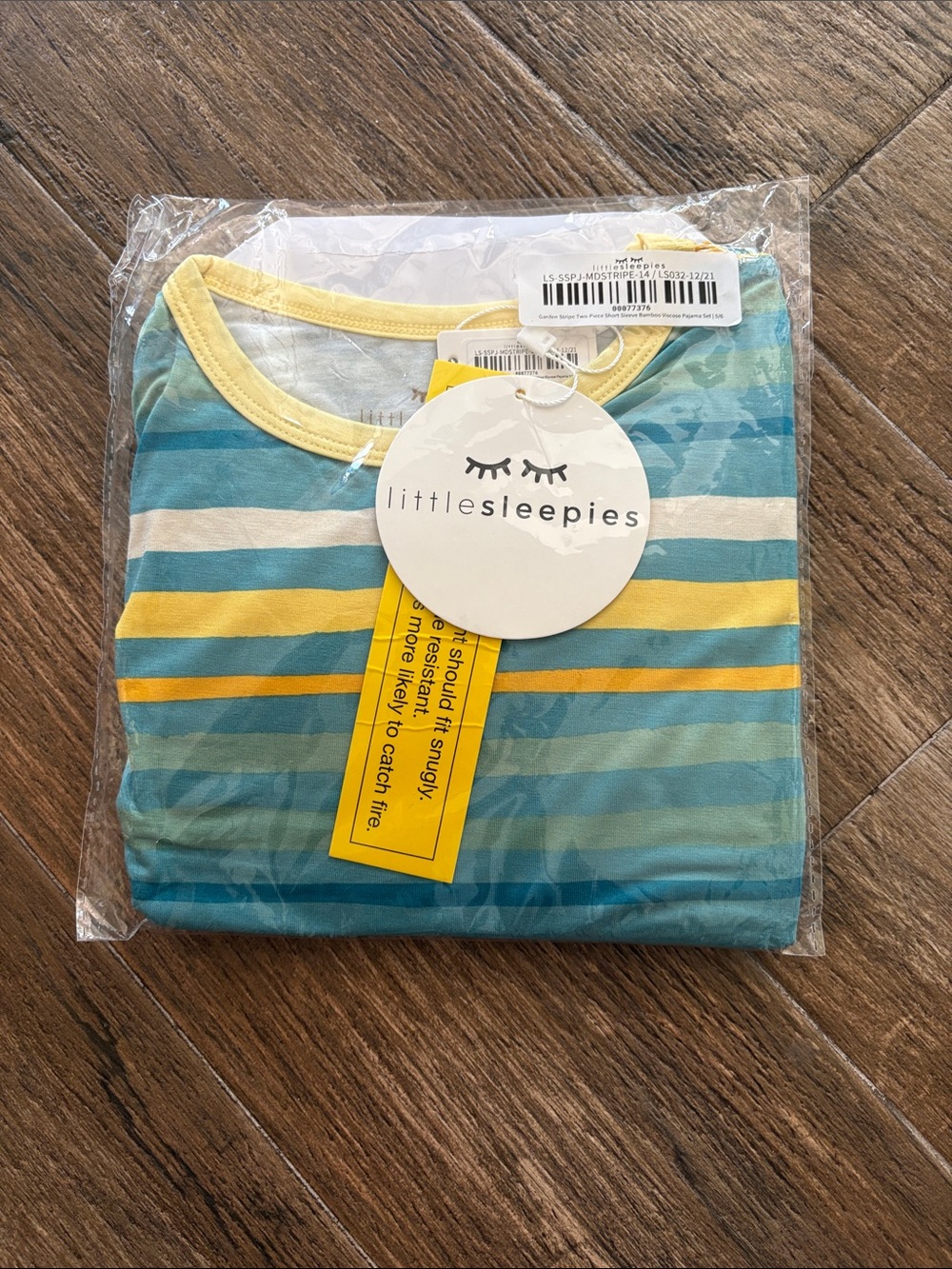 NWT Little Sleepies Garden Stripe Short Sleeve Pajama Set